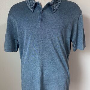 Missoni Sport Steel Blue Short Sleeve Polo Made in Italy Sz L